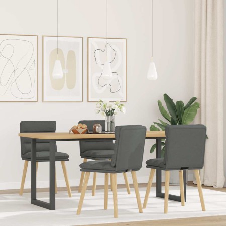 Sillas de comedor giratorias 4 unidades tela gris oscuro de , Sillas de comedor - Ref: Foro24-3315394, Precio: 217,59 €, Desc...