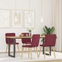 Sillas de comedor 4 unidades tela rojo tinto de , Sillas de comedor - Ref: Foro24-3315323, Precio: 203,05 €, Descuento: %