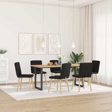 Sillas de comedor giratorias 6 unidades tela negras de , Sillas de comedor - Ref: Foro24-3315569, Precio: 295,83 €, Descuento: %