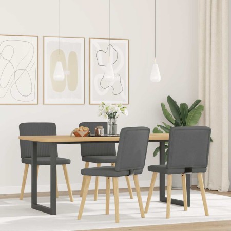 Sillas de comedor giratorias 4 unidades tela gris oscuro de , Sillas de comedor - Ref: Foro24-3315298, Precio: 198,29 €, Desc...