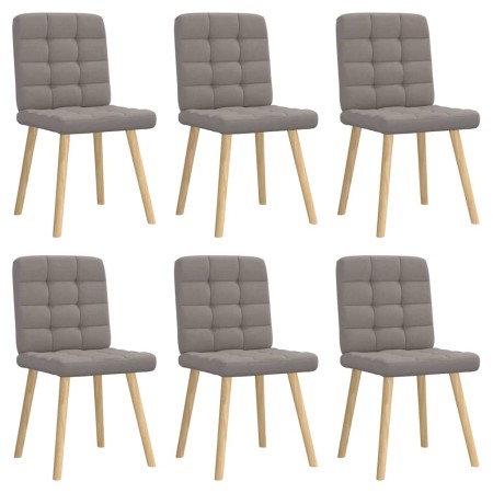 Sillas de comedor 6 unidades de tela gris taupe de , Sillas de comedor - Ref: Foro24-3315467, Precio: 305,92 €, Descuento: %