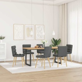 Sillas de comedor 6 unidades tela gris oscuro de , Sillas de comedor - Ref: Foro24-3315664, Precio: 325,16 €, Descuento: %