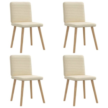 Sillas de comedor 4 unidades tela color crema de , Sillas de comedor - Ref: Foro24-3315251, Precio: 200,85 €, Descuento: %