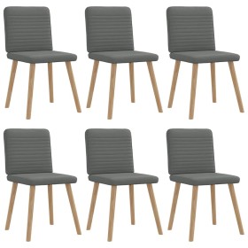 Sillas de comedor 6 unidades tela gris oscuro de , Sillas de comedor - Ref: Foro24-3315515, Precio: 302,69 €, Descuento: %