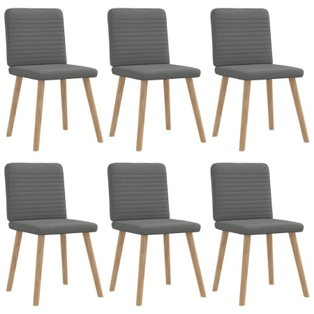 Sillas de comedor 6 unidades tela gris oscuro de , Sillas de comedor - Ref: Foro24-3315515, Precio: 302,69 €, Descuento: %