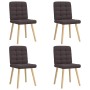 Sillas de comedor 4 unidades tela marrón oscuro de , Sillas de comedor - Ref: Foro24-3315195, Precio: 205,06 €, Descuento: %
