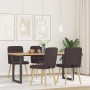 Sillas de comedor 4 unidades tela marrón oscuro de , Sillas de comedor - Ref: Foro24-3315195, Precio: 205,06 €, Descuento: %