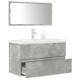 Set muebles de baño 2 piezas madera contrachapada gris hormigón de , Muebles de baño - Ref: Foro24-3324918, Precio: 253,72 €,...