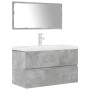 Set muebles de baño 2 piezas madera contrachapada gris hormigón de , Muebles de baño - Ref: Foro24-3324918, Precio: 253,72 €,...