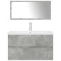 Set muebles de baño 2 piezas madera contrachapada gris hormigón de , Muebles de baño - Ref: Foro24-3324918, Precio: 253,72 €,...