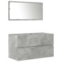 Set muebles de baño 2 piezas madera contrachapada gris hormigón de , Muebles de baño - Ref: Foro24-3324918, Precio: 253,72 €,...