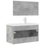 Set muebles de baño 2 piezas madera contrachapada gris hormigón de , Muebles de baño - Ref: Foro24-3324918, Precio: 253,72 €,...