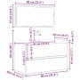 Set muebles de baño 2 piezas madera contrachapada gris hormigón de , Muebles de baño - Ref: Foro24-3324918, Precio: 253,72 €,...
