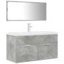 Set muebles de baño 2 piezas madera contrachapada gris hormigón de , Muebles de baño - Ref: Foro24-3324894, Precio: 332,28 €,...