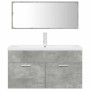 Set muebles de baño 2 piezas madera contrachapada gris hormigón de , Muebles de baño - Ref: Foro24-3324894, Precio: 332,28 €,...