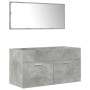 Set muebles de baño 2 piezas madera contrachapada gris hormigón de , Muebles de baño - Ref: Foro24-3324894, Precio: 332,28 €,...