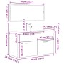 Set muebles de baño 2 piezas madera contrachapada gris hormigón de , Muebles de baño - Ref: Foro24-3324894, Precio: 332,28 €,...