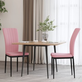 Sillas de comedor 2 unidades terciopelo rosa en Sillas de comedor | Comprar online en Foru.es