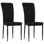 Sillas de comedor 2 unidades terciopelo negro en Sillas de comedor | Comprar online en Foru.es