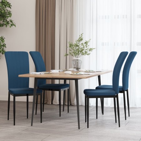 Sillas de comedor 4 unidades terciopelo azul en Sillas de comedor | Comprar online en Foru.es