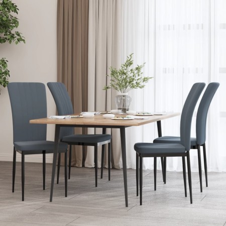 Sillas de comedor 4 unidades terciopelo gris oscuro en Sillas de comedor | Comprar online en Foru.es