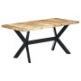 Mesa de comedor madera maciza de mango rugosa 160x80x75 cm en Mesas de comedor | Comprar online en Foru.es