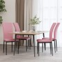 Sillas de comedor 4 unidades terciopelo rosa en Sillas de comedor | Comprar online en Foru.es