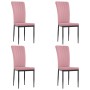 Sillas de comedor 4 unidades terciopelo rosa en Sillas de comedor | Comprar online en Foru.es