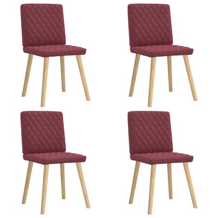 Sillas de comedor 4 unidades tela rojo tinto de , Sillas de comedor - Ref: Foro24-3315224, Precio: 201,72 €, Descuento: %