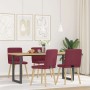 Sillas de comedor 4 unidades tela rojo tinto de , Sillas de comedor - Ref: Foro24-3315224, Precio: 201,72 €, Descuento: %