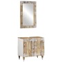 Conjunto de muebles de baño 2 piezas madera maciza de mango de , Muebles de baño - Ref: Foro24-3310135, Precio: 156,44 €, Des...