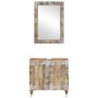 Conjunto de muebles de baño 2 piezas madera maciza de mango de , Muebles de baño - Ref: Foro24-3310135, Precio: 156,44 €, Des...