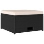 Set de muebles de jardín 4 pzas y cojines ratán sintético negro de vidaXL, Conjuntos de jardín - Ref: Foro24-43104, Precio: 4...