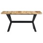 Mesa de comedor madera maciza de mango rugosa 140x70x75 cm en Mesas de comedor | Comprar online en Foru.es