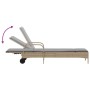 Tumbonas con cojines 2 unidades ratán sintético beige en Tumbonas | Comprar online en Foru.es