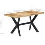 Mesa de comedor madera maciza de mango rugosa 140x70x75 cm en Mesas de comedor | Comprar online en Foru.es