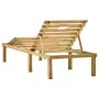 Garden lounger with impregnated pine wood table by vidaXL, Loungers - Ref: Foro24-315397, Price: 100,44 €, Discount: %
