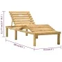 Garden lounger with impregnated pine wood table by vidaXL, Loungers - Ref: Foro24-315397, Price: 100,44 €, Discount: %