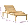 Tumbona de jardín con mesa de madera de pino impregnada de vidaXL, Tumbonas - Ref: Foro24-315397, Precio: 104,01 €, Descuento: %