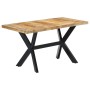Mesa de comedor madera maciza de mango rugosa 140x70x75 cm en Mesas de comedor | Comprar online en Foru.es