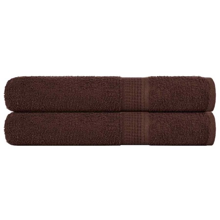Toallas 2 uds 100% algodón marrón 100x200 cm 600 gsm de , Toallas - Ref: Foro24-136770, Precio: 41,36 €, Descuento: %