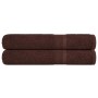 Toallas 2 uds 100% algodón marrón 100x200 cm 600 gsm de , Toallas - Ref: Foro24-136770, Precio: 41,36 €, Descuento: %