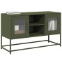 Mueble para TV de acero verde oliva 100,5x39x60,5 cm de , Muebles TV - Ref: Foro24-853384, Precio: 93,00 €, Descuento: %