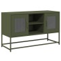Mueble para TV de acero verde oliva 100,5x39x60,5 cm de , Muebles TV - Ref: Foro24-853384, Precio: 93,00 €, Descuento: %