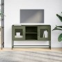Mueble para TV de acero verde oliva 100,5x39x60,5 cm de , Muebles TV - Ref: Foro24-853384, Precio: 93,00 €, Descuento: %