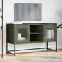 Mueble para TV de acero verde oliva 100,5x39x60,5 cm de , Muebles TV - Ref: Foro24-853384, Precio: 93,00 €, Descuento: %