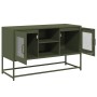 Mueble para TV de acero verde oliva 100,5x39x60,5 cm de , Muebles TV - Ref: Foro24-853384, Precio: 93,00 €, Descuento: %