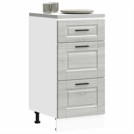 Mueble bajo de cocina porto gris sonoma madera reconstituida de , Armarios de cocina - Ref: Foro24-854226, Precio: 86,64 €, D...