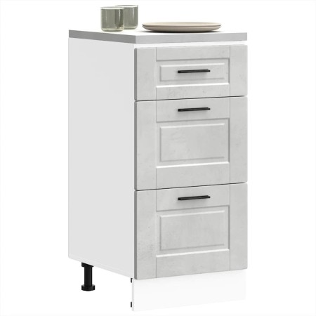 Mueble bajo de cocina porto gris cemento madera reconstituida de , Armarios de cocina - Ref: Foro24-854224, Precio: 83,70 €, ...