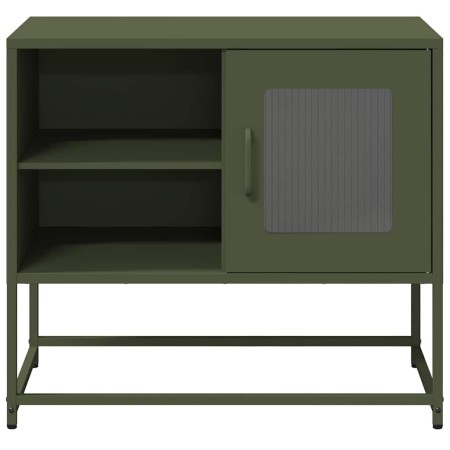 Mueble para TV de acero verde oliva 68x39x60,5 cm de , Muebles TV - Ref: Foro24-853390, Precio: 79,29 €, Descuento: %